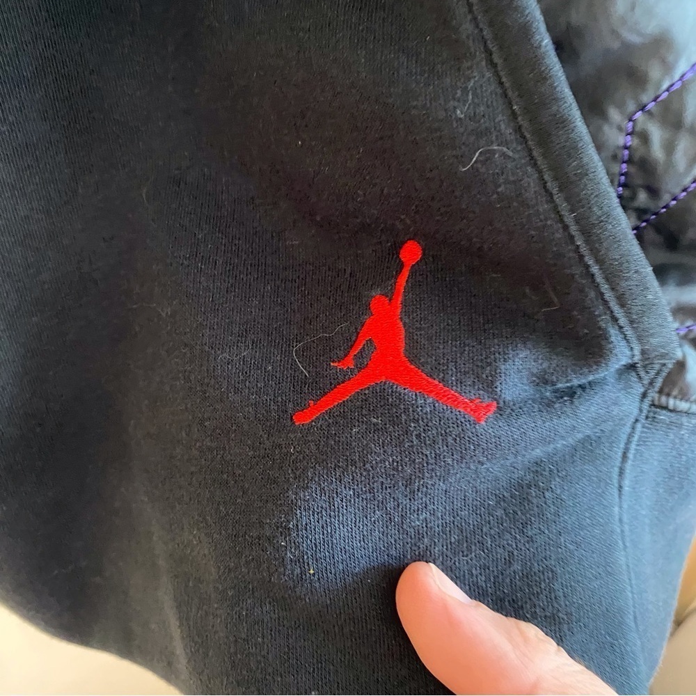 Nike Air Jordan VII Hoodie Mens Medium Navy Embroidered Jumpman Pullover Hoodie - Picture 6 of 16